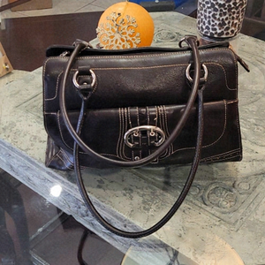 WILSON'S LEATHER BROWN BAG PURSE